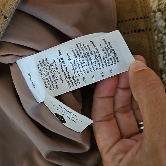 Madewell resourced zip front mini skirt windowpane 4 brown stripe plaid - Picture 5 of 5